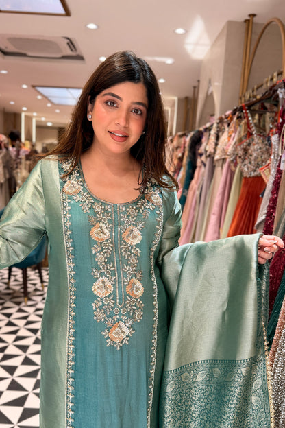 Sudha Hand Embroidered Suit Set