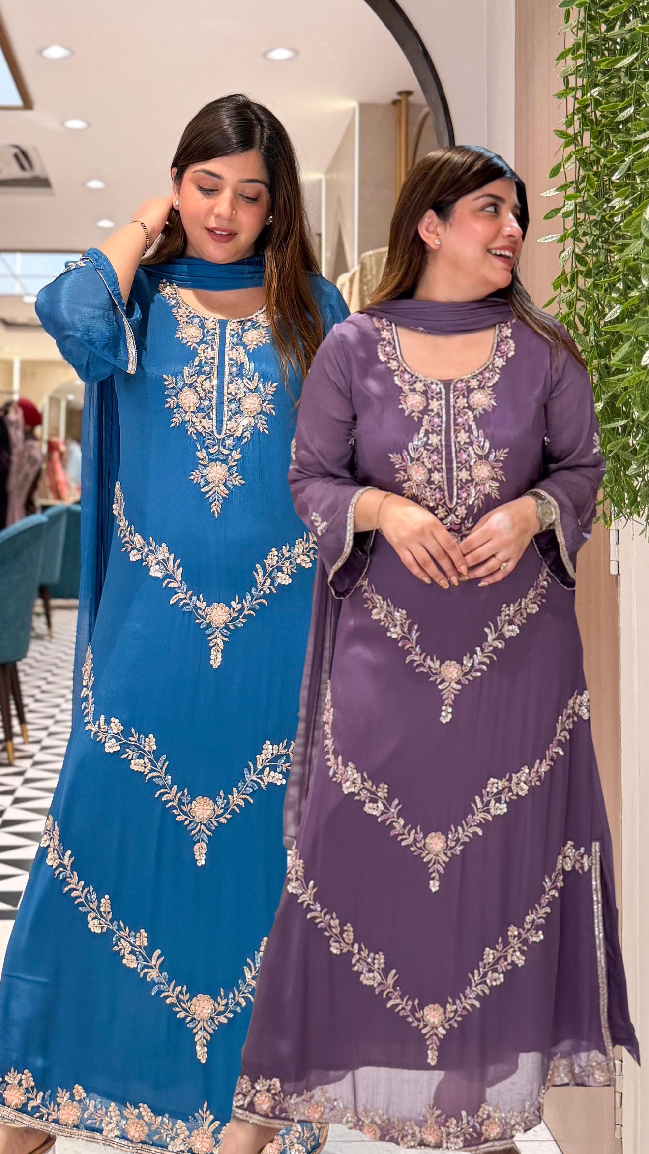 Sifat Hand Embroidered Long Suit Set