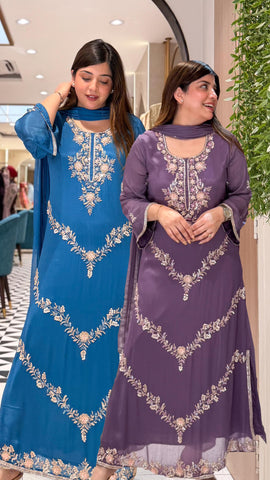 Sifat Hand Embroidered Long Suit Set