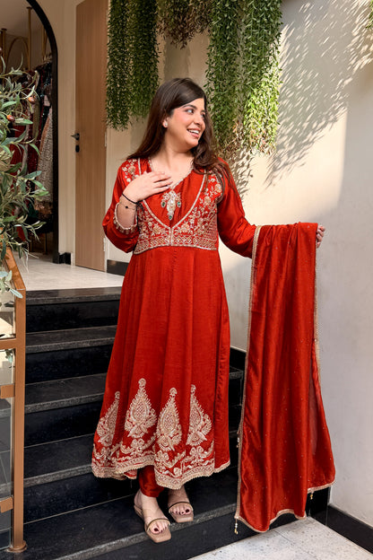 Eira Hand Embroidered Anarkali Suit Set
