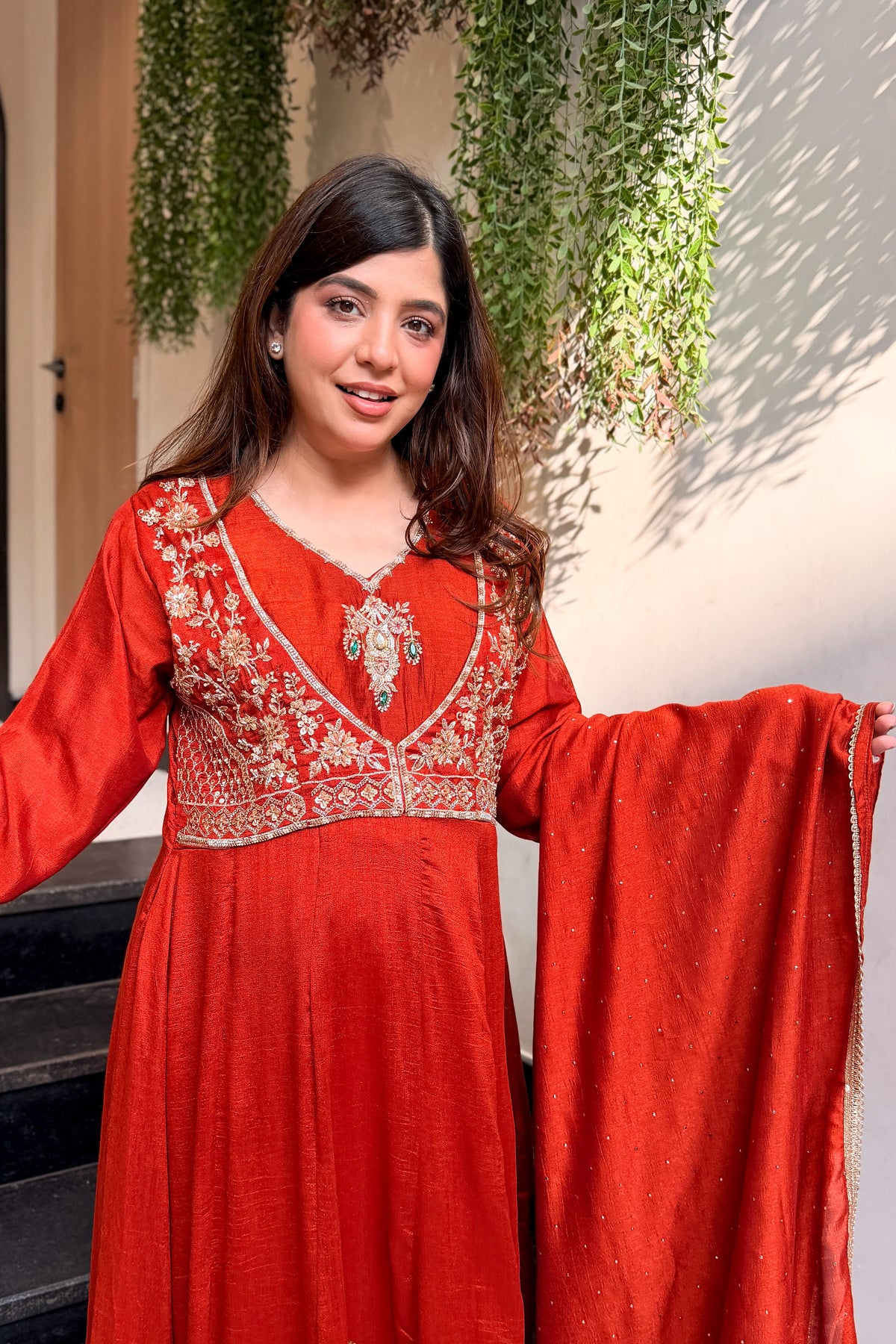 Eira Hand Embroidered Anarkali Suit Set