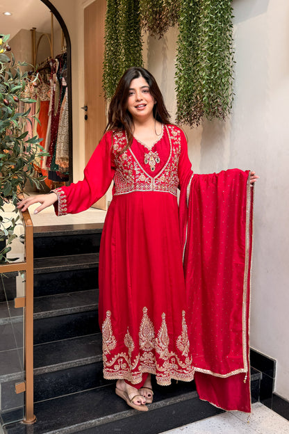 Eira Hand Embroidered Anarkali Suit Set