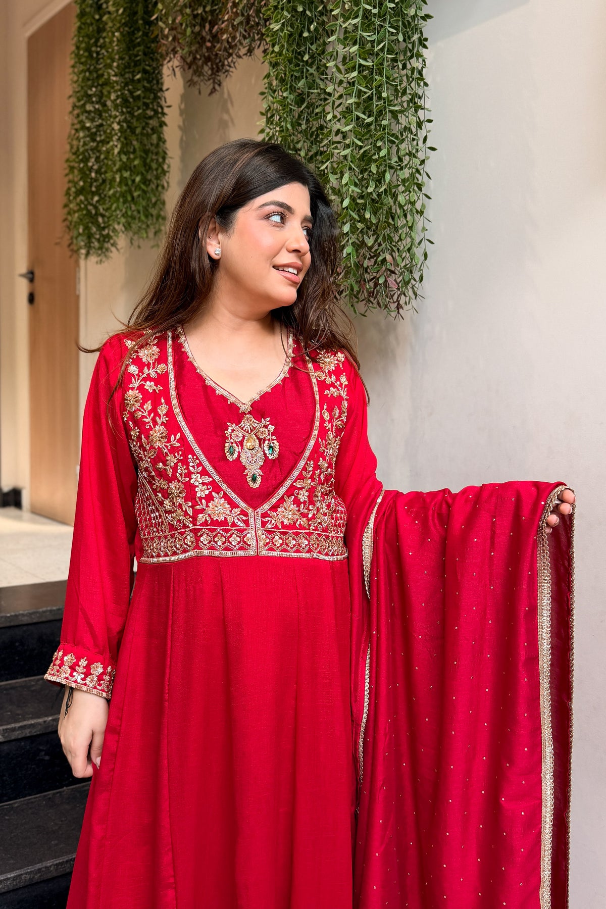 Eira Hand Embroidered Anarkali Suit Set