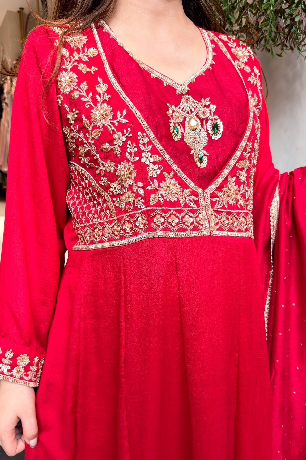 Eira Hand Embroidered Anarkali Suit Set