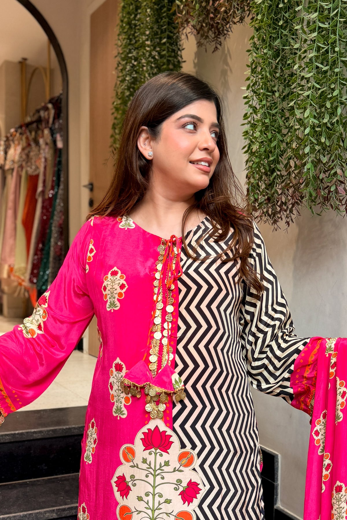Savarna Embroidered & Printed Suit Set