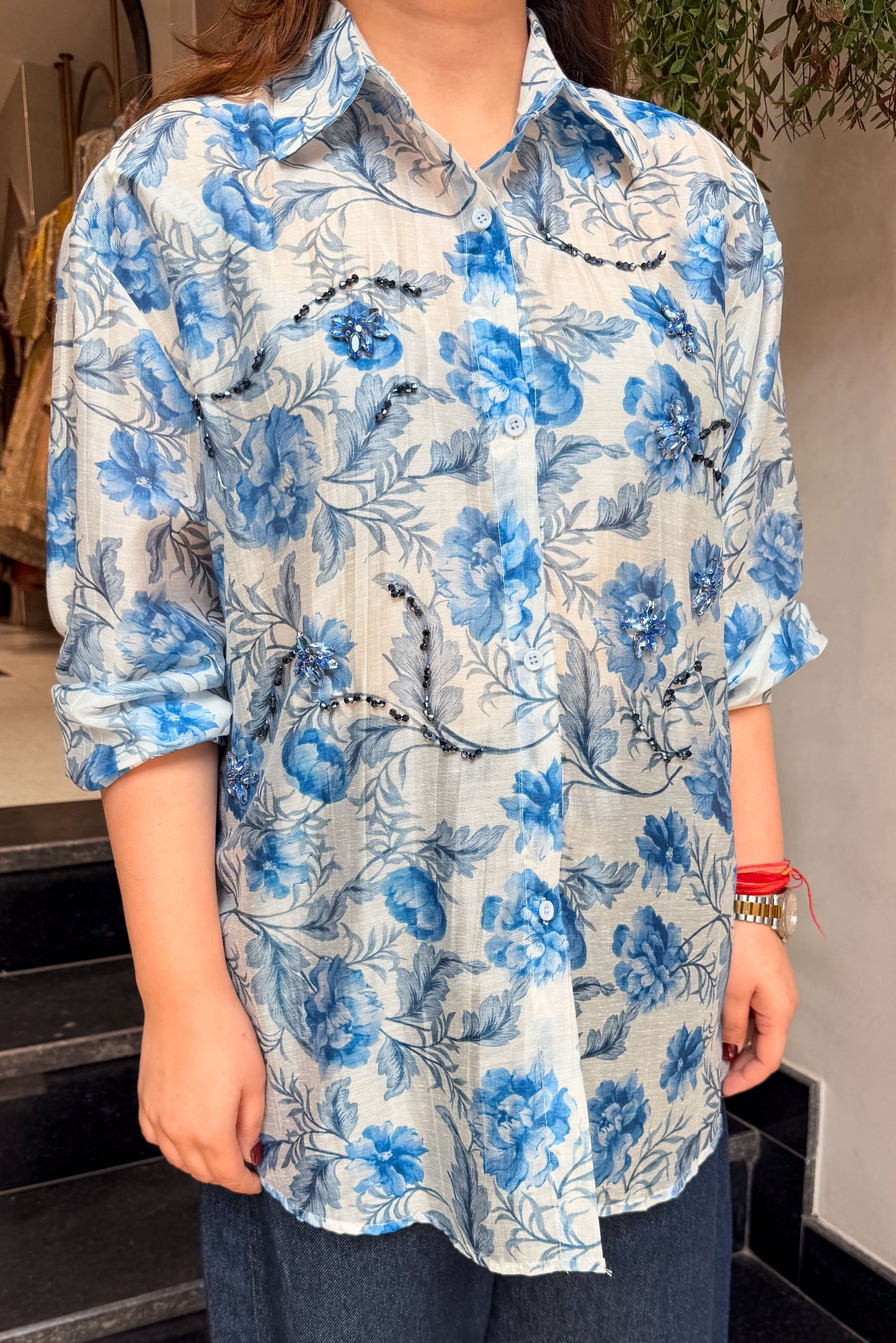 Levi Floral Embroidered Shirt