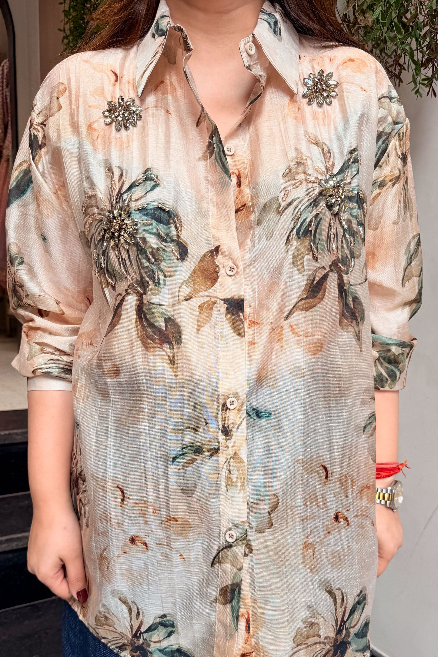 Levi Floral Embroidered Shirt