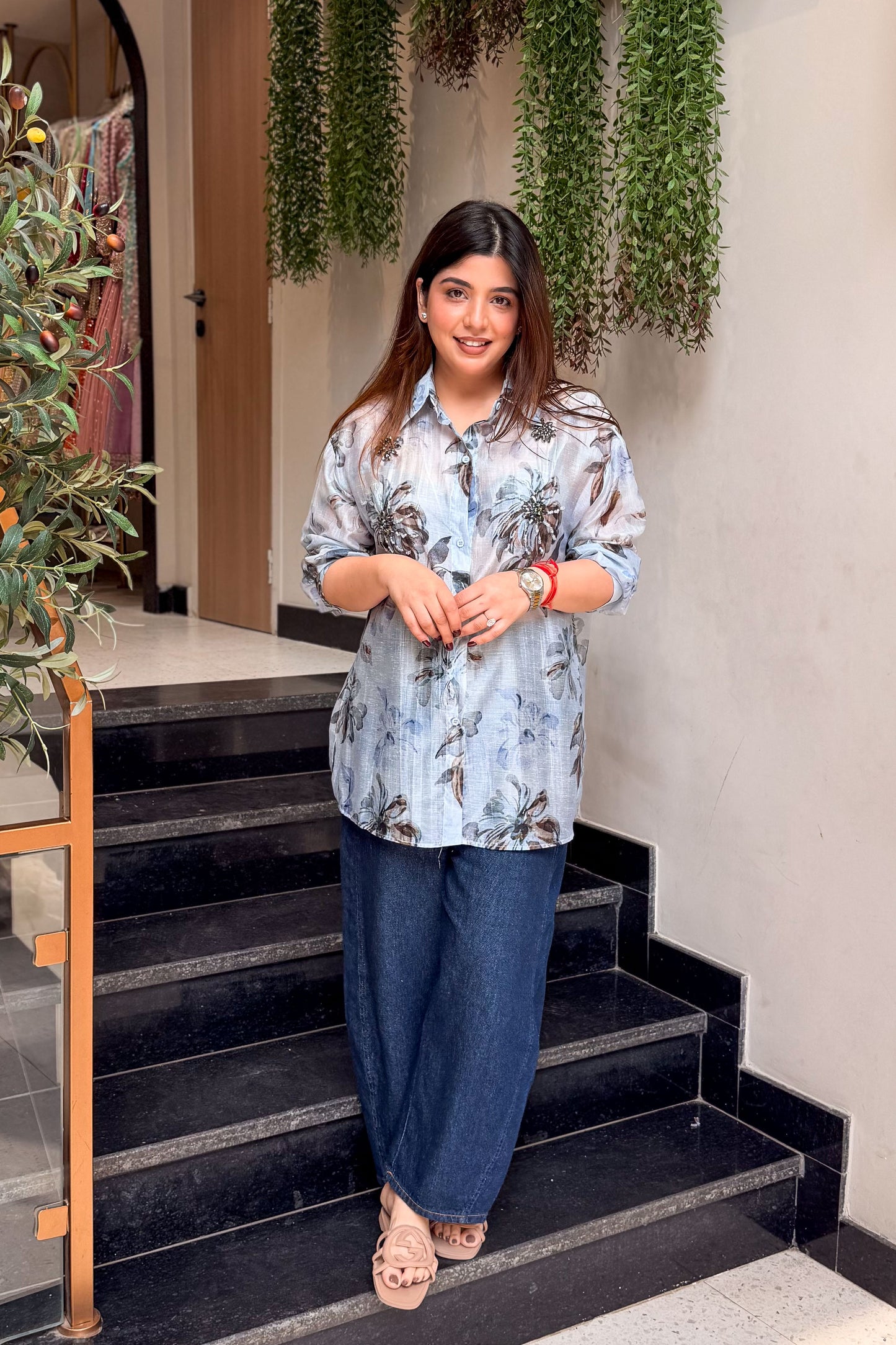 Levi Floral Embroidered Shirt