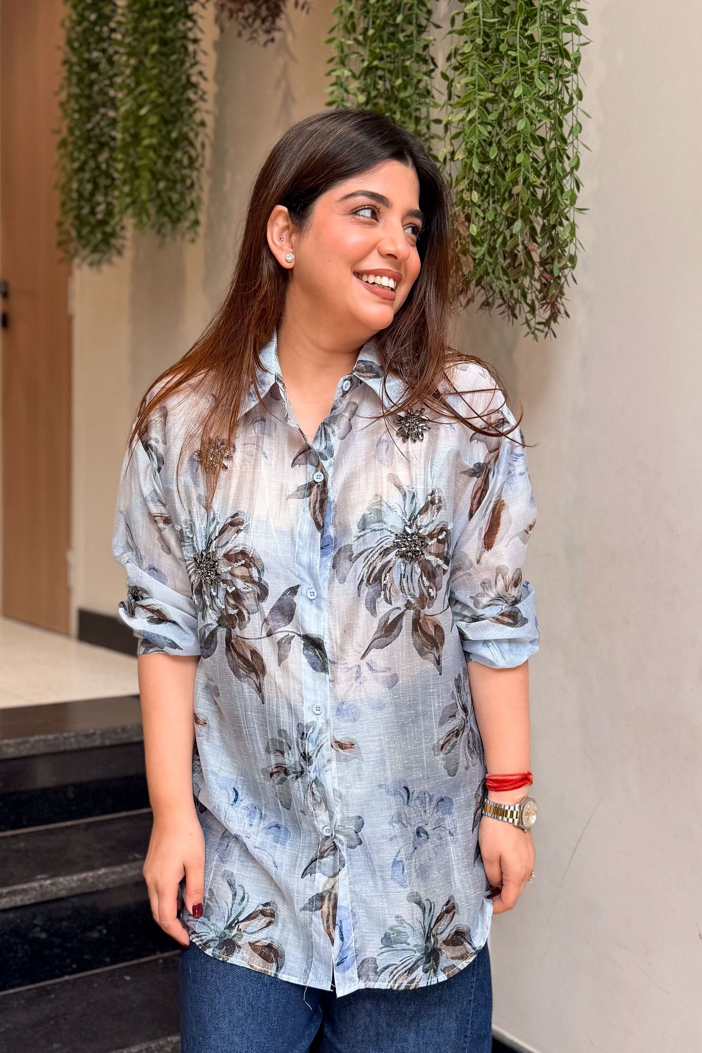 Levi Floral Embroidered Shirt