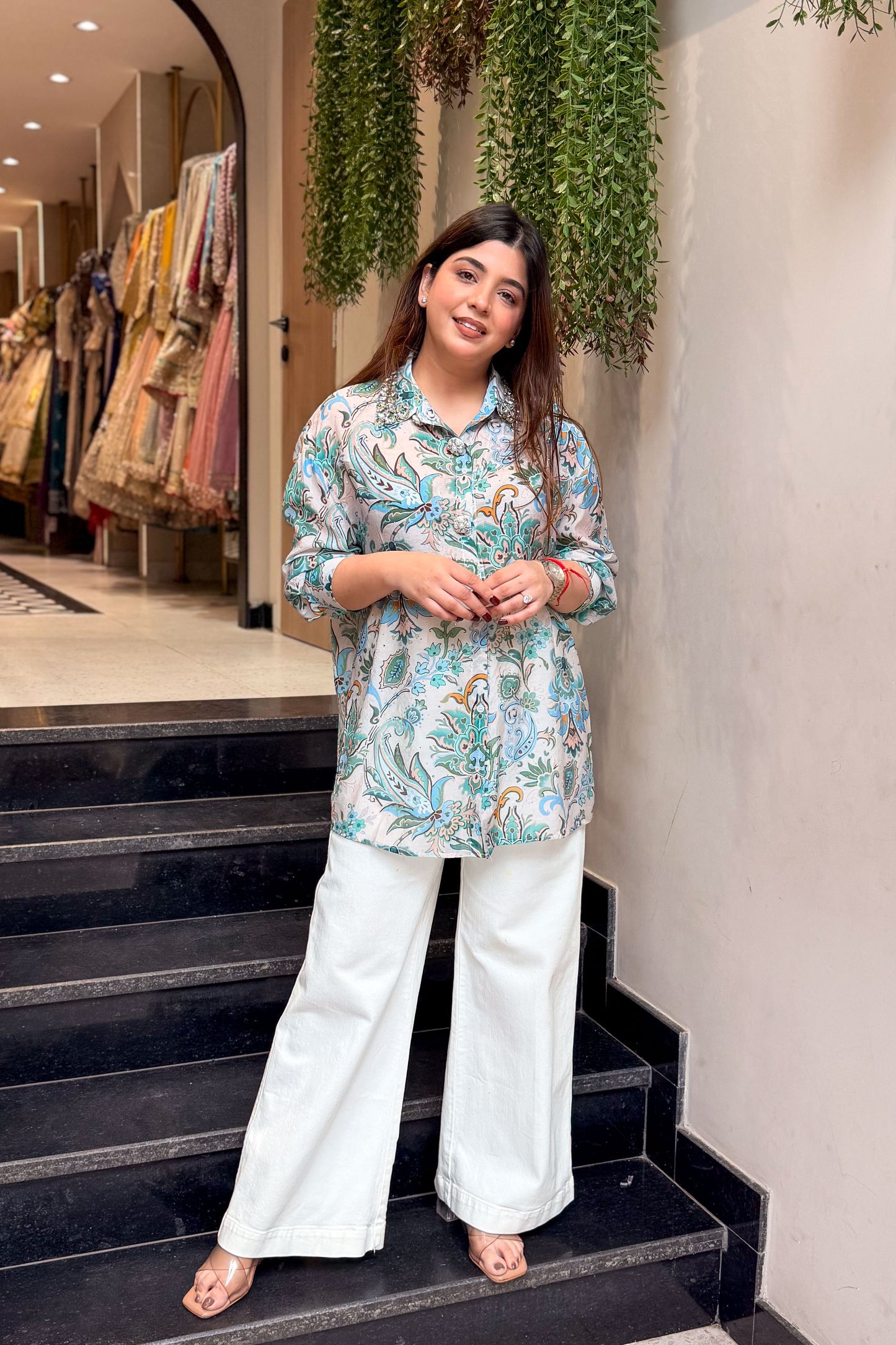 Logan Floral Embellished Shirt