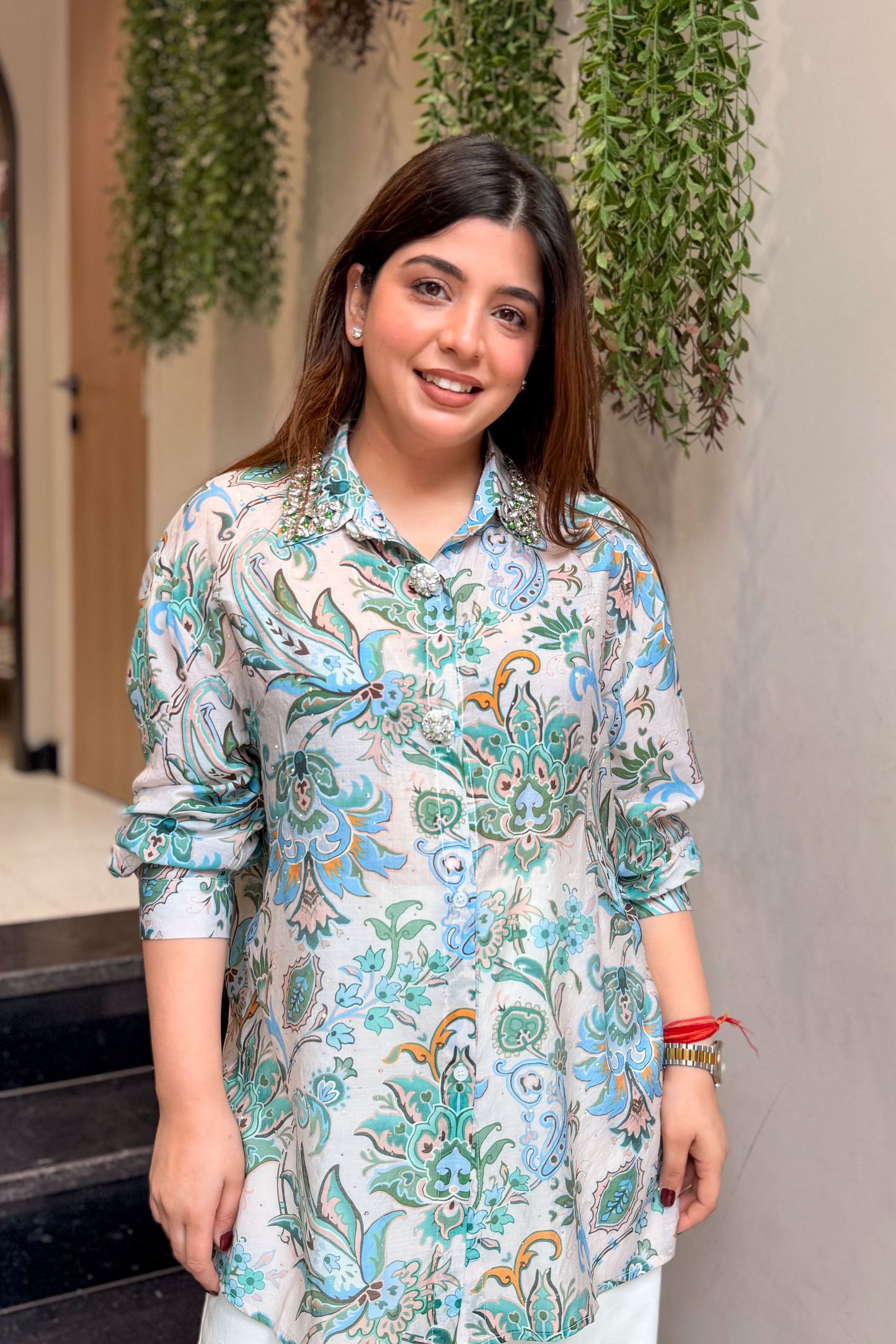 Logan Floral Embellished Shirt