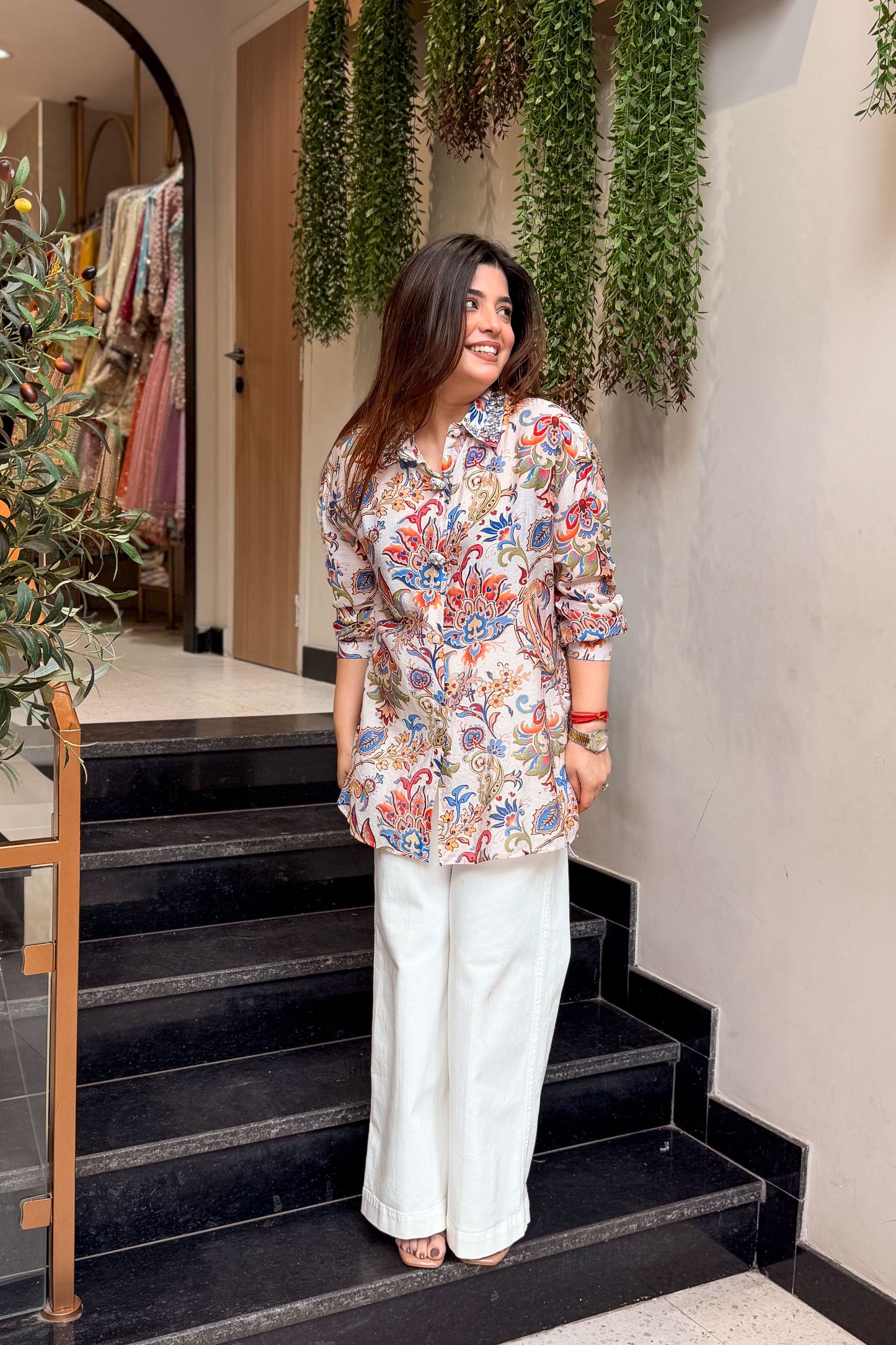 Logan Floral Embellished Shirt