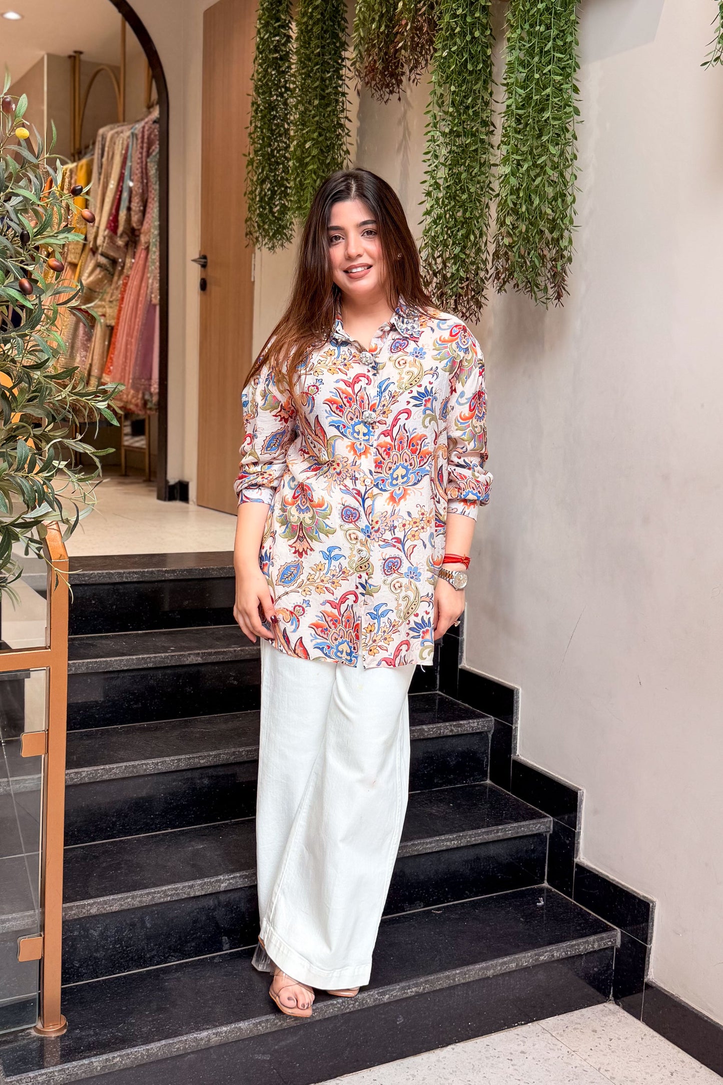 Logan Floral Embellished Shirt