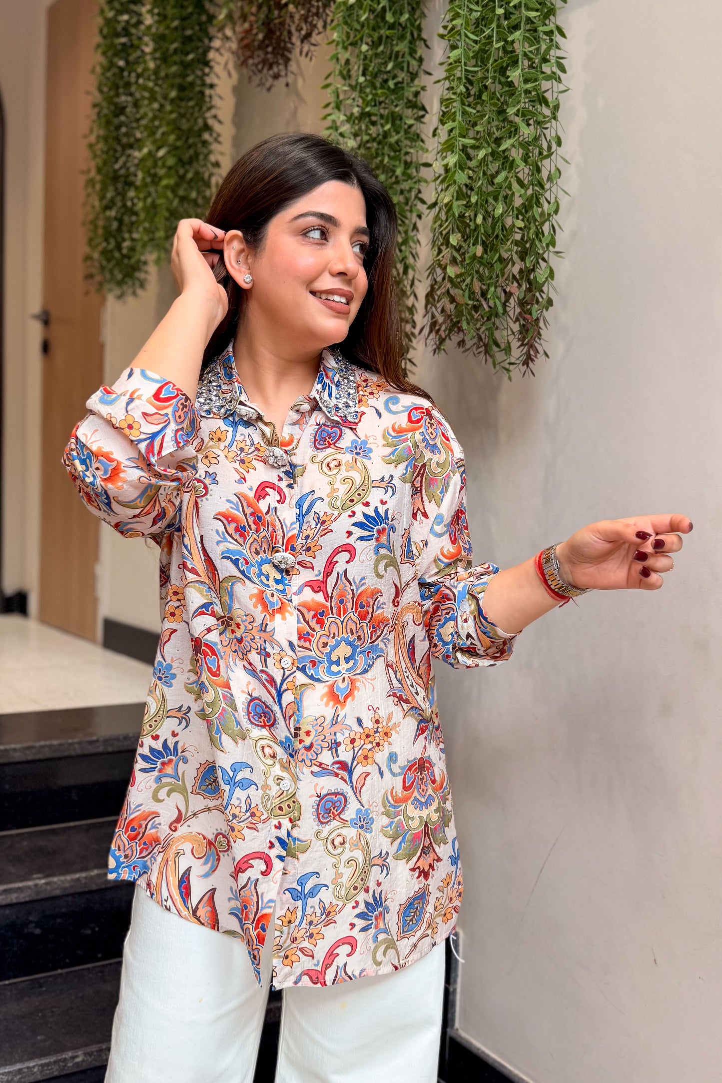 Logan Floral Embellished Shirt