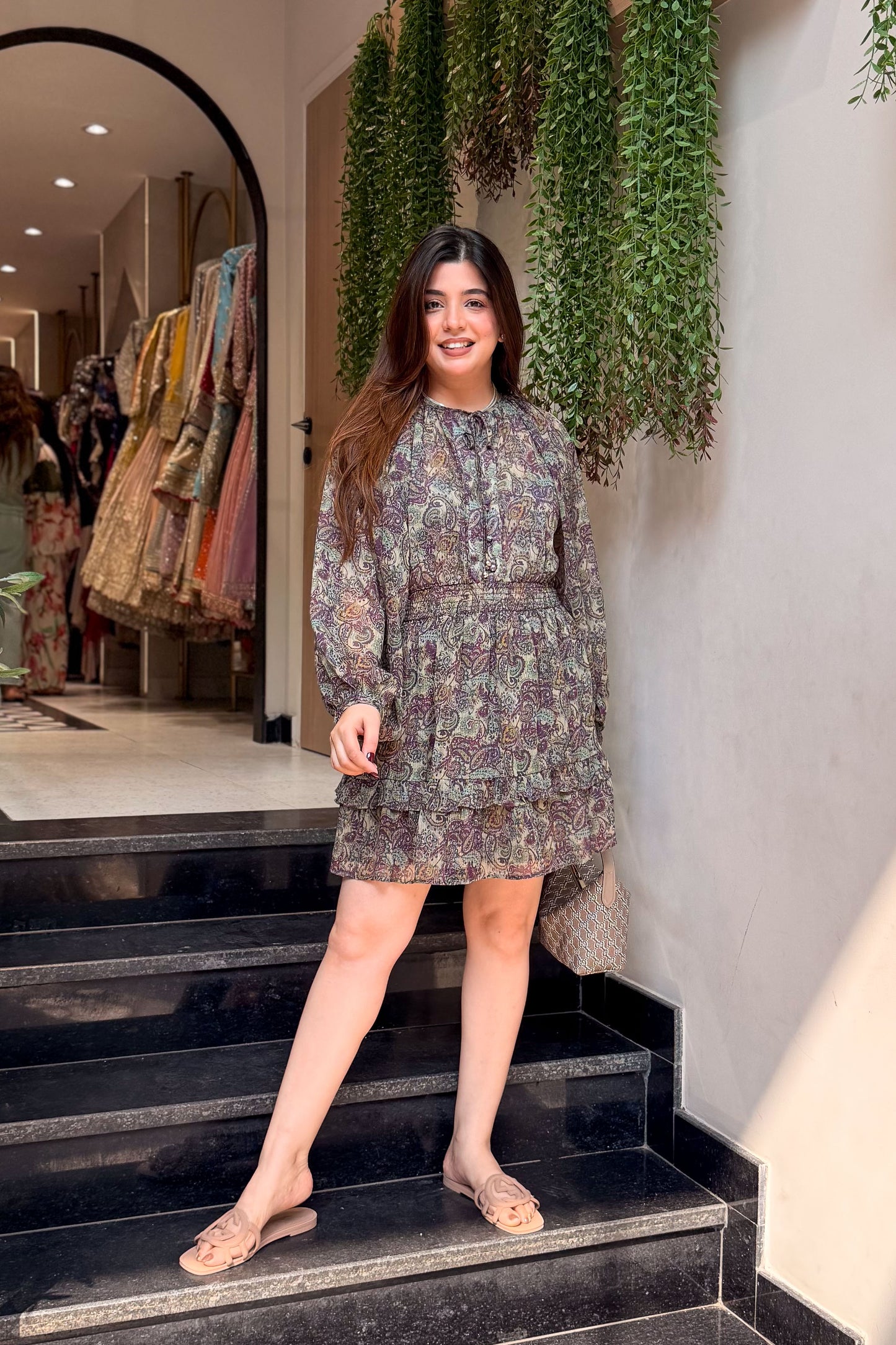 Sicily Printed Short Dress