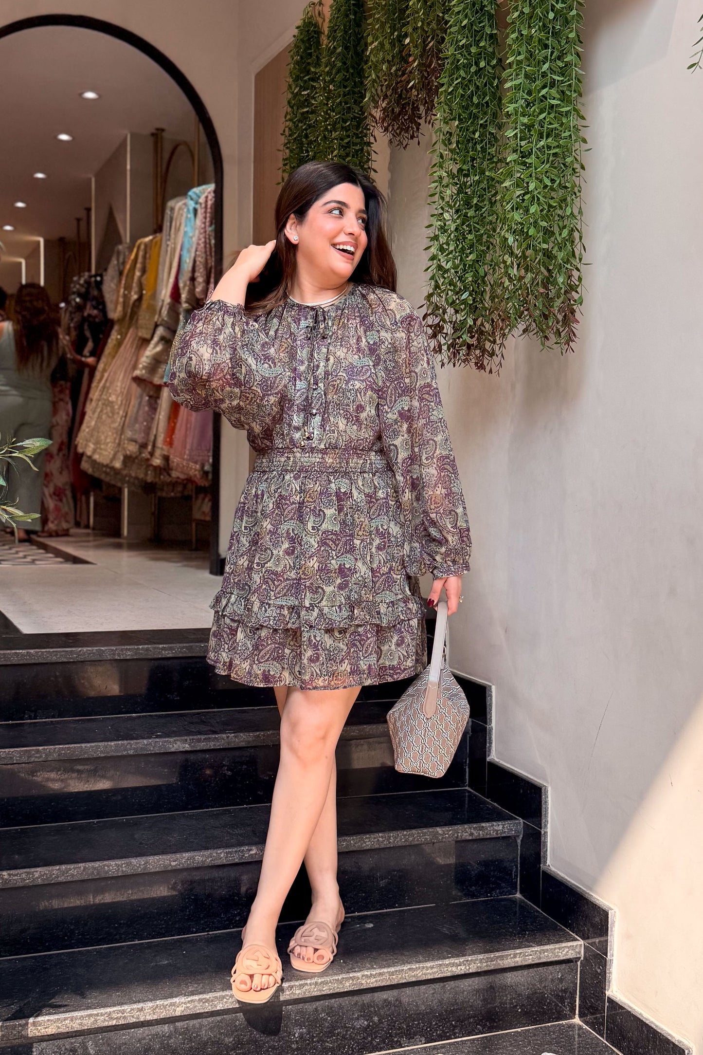 Sicily Printed Short Dress