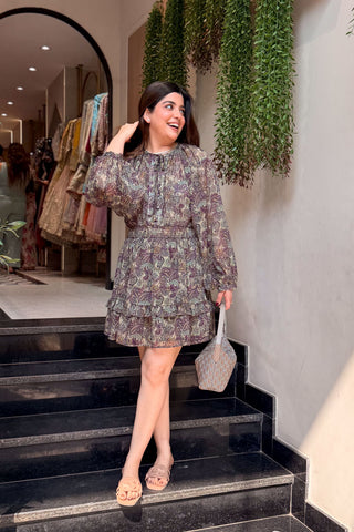 Sicily Printed Short Dress