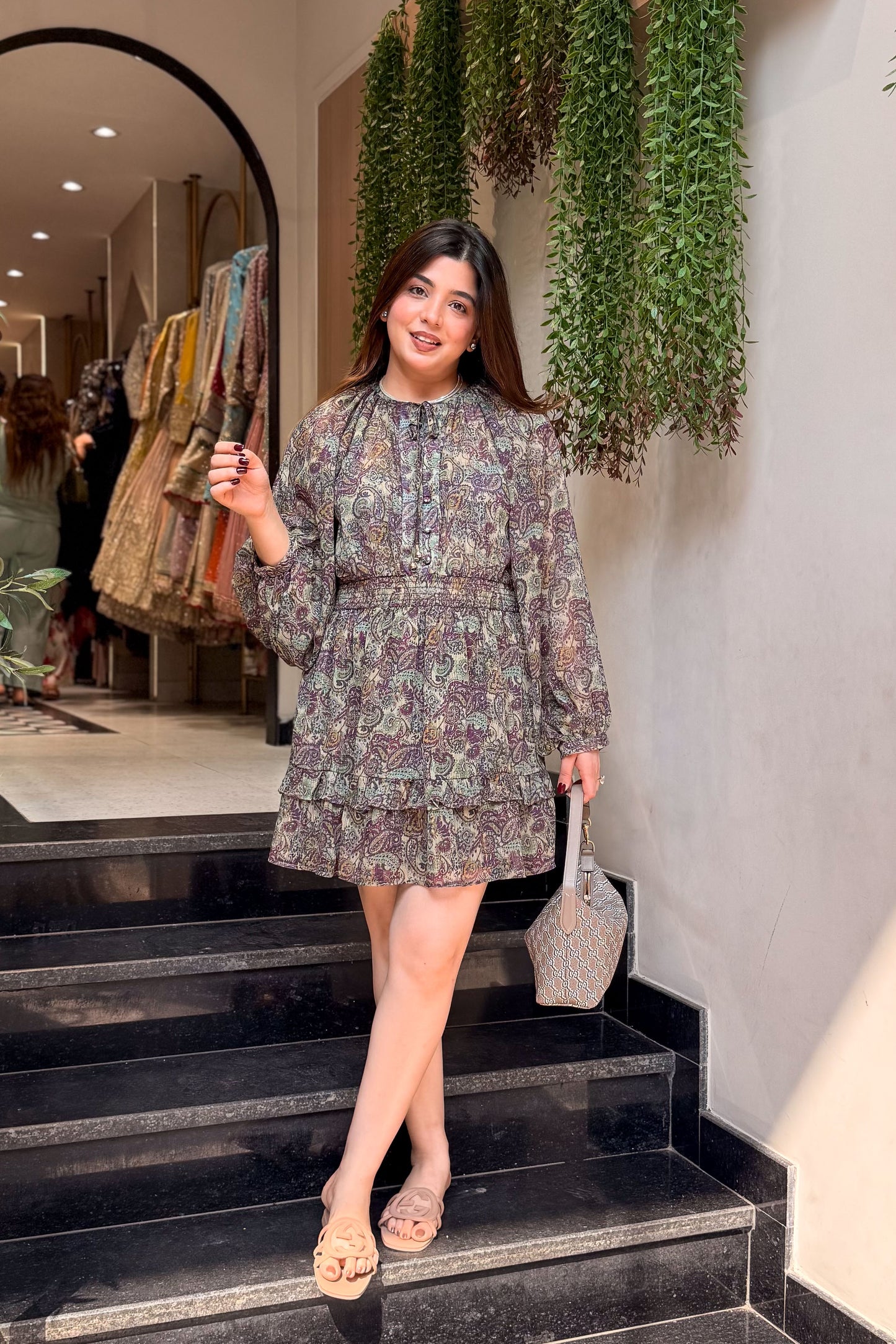 Sicily Printed Short Dress