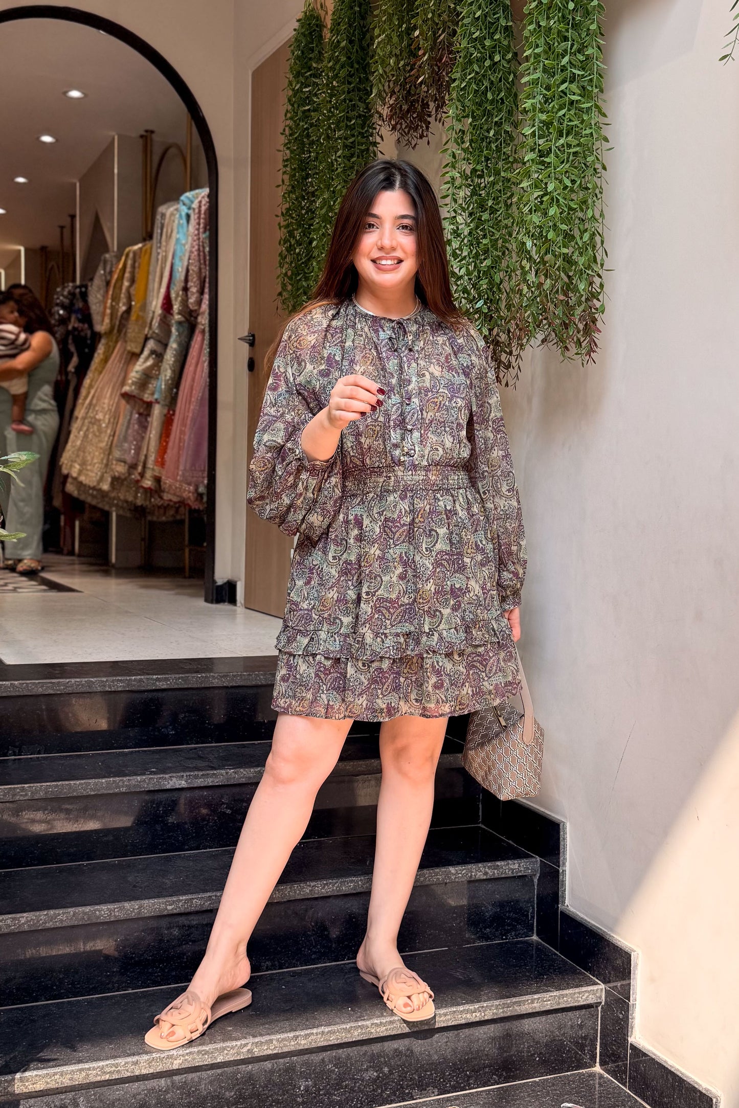 Sicily Printed Short Dress