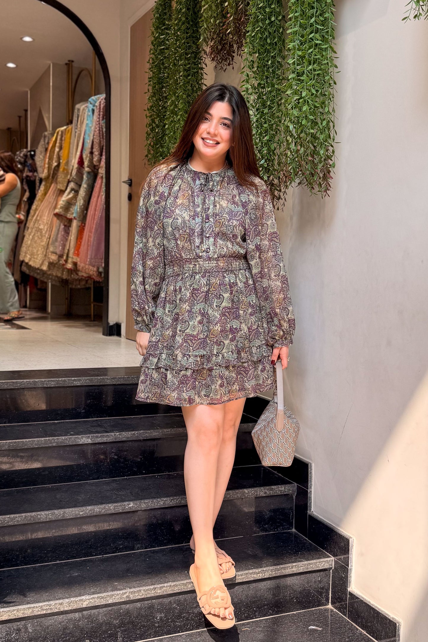 Sicily Printed Short Dress