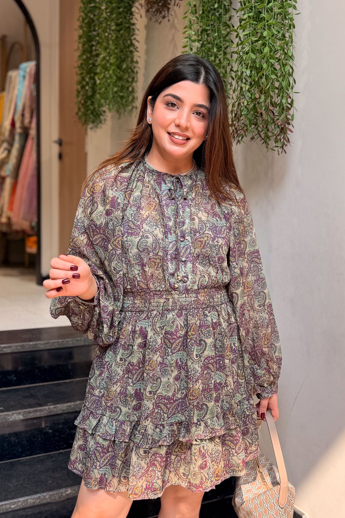 Sicily Printed Short Dress