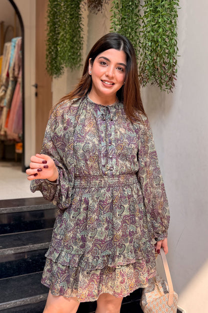 Sicily Printed Short Dress