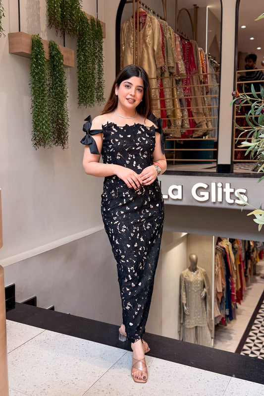 Cilia Long Black Dress