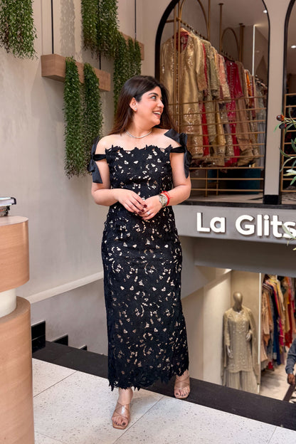 Cilia Long Black Dress
