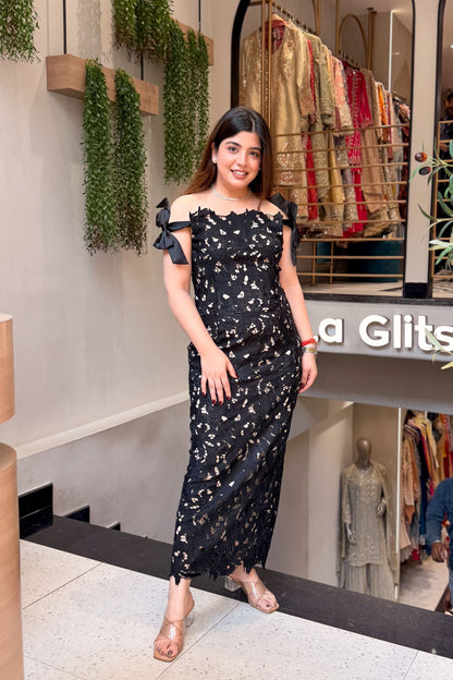 Cilia Long Black Dress