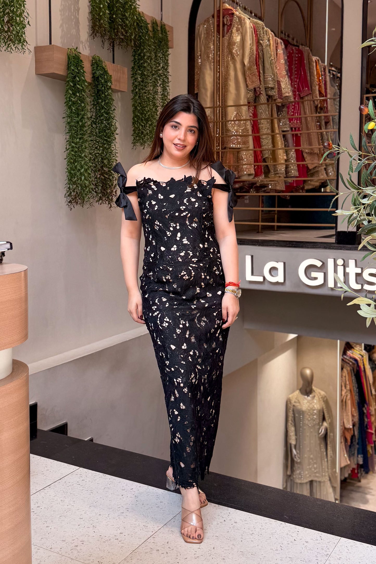 Cilia Long Black Dress