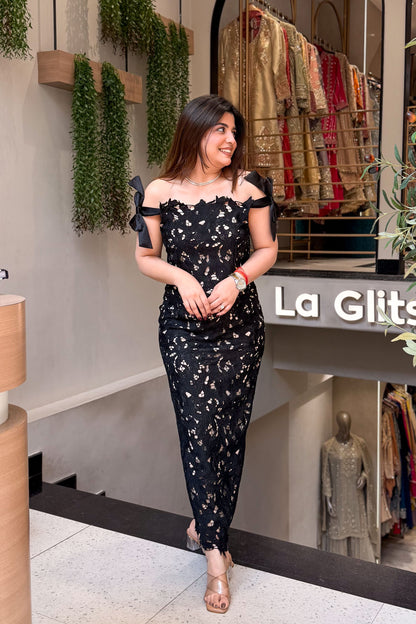 Cilia Long Black Dress
