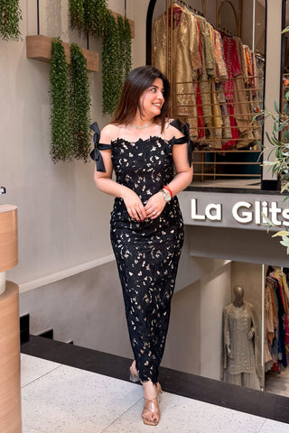 Cilia Long Black Dress
