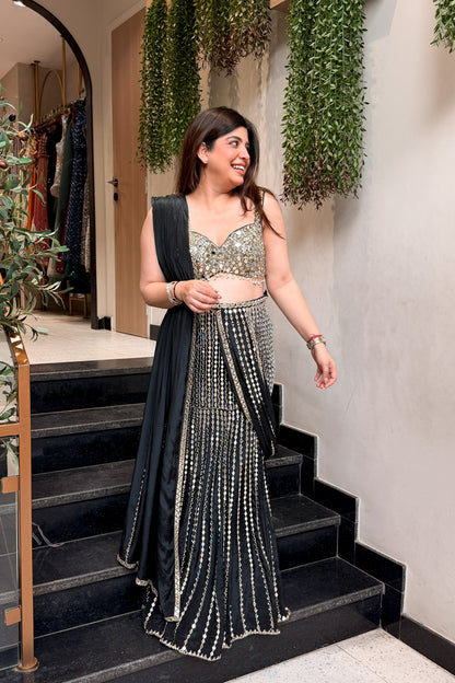 Vainavi Hand Embroidered Drape Saree