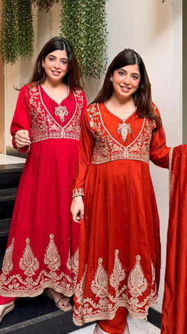 Eira Hand Embroidered Anarkali Suit Set