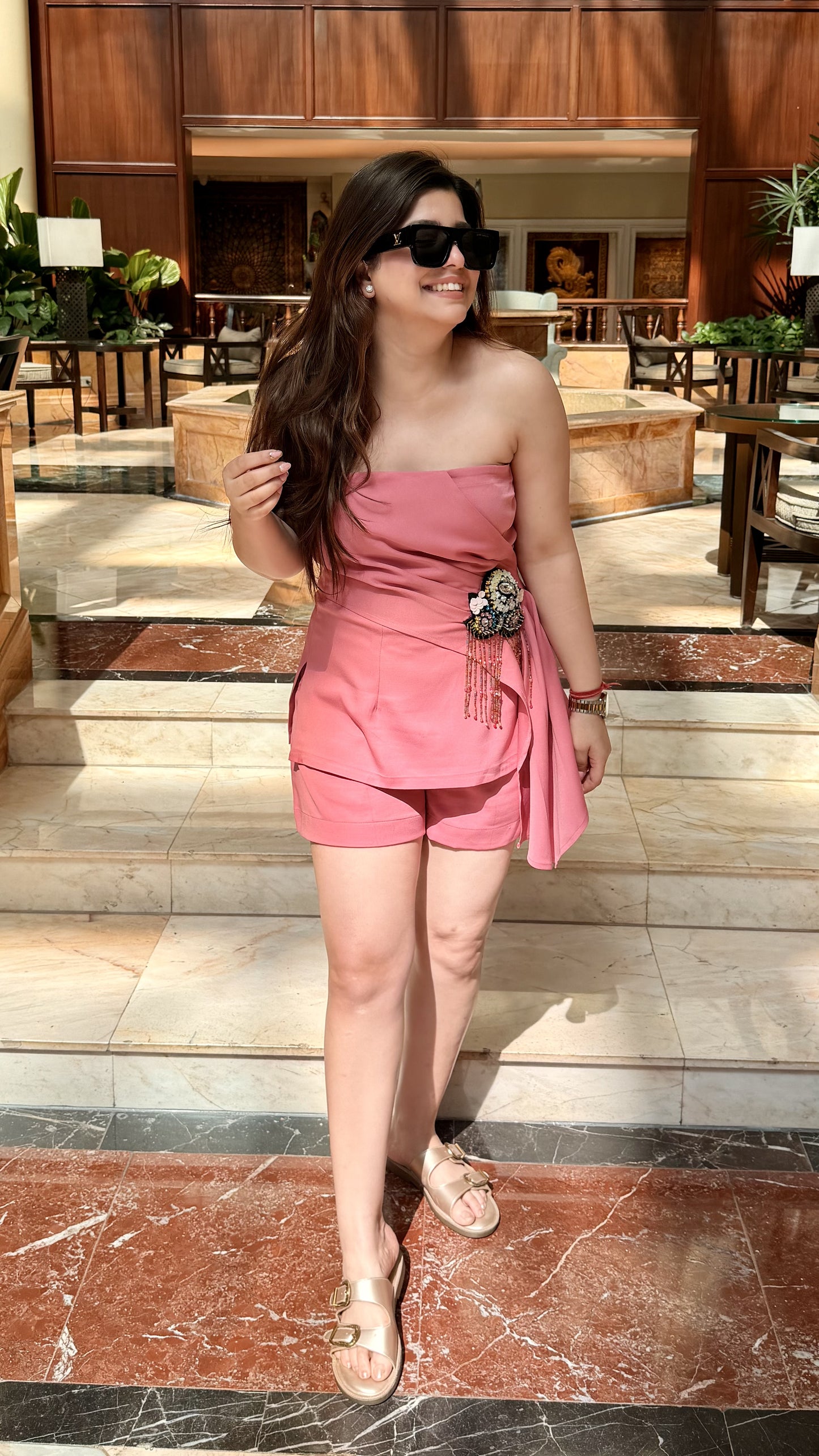 Veniza Patch Detailing Three Piece Set