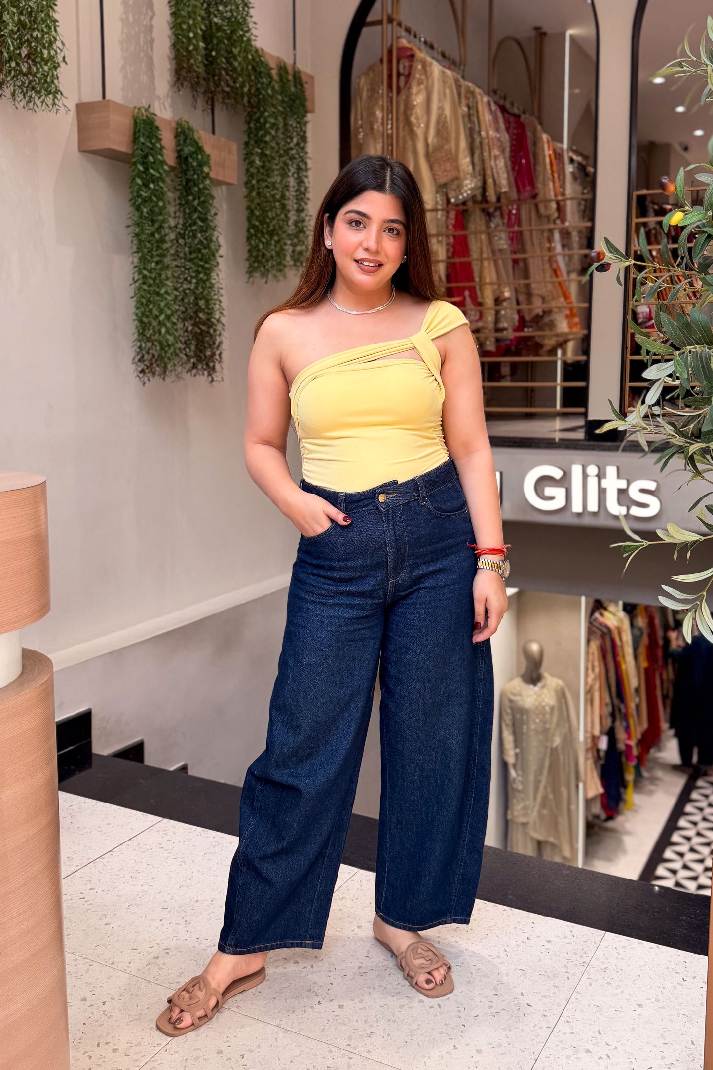 Aster Inbuilt Bra Cutout Top