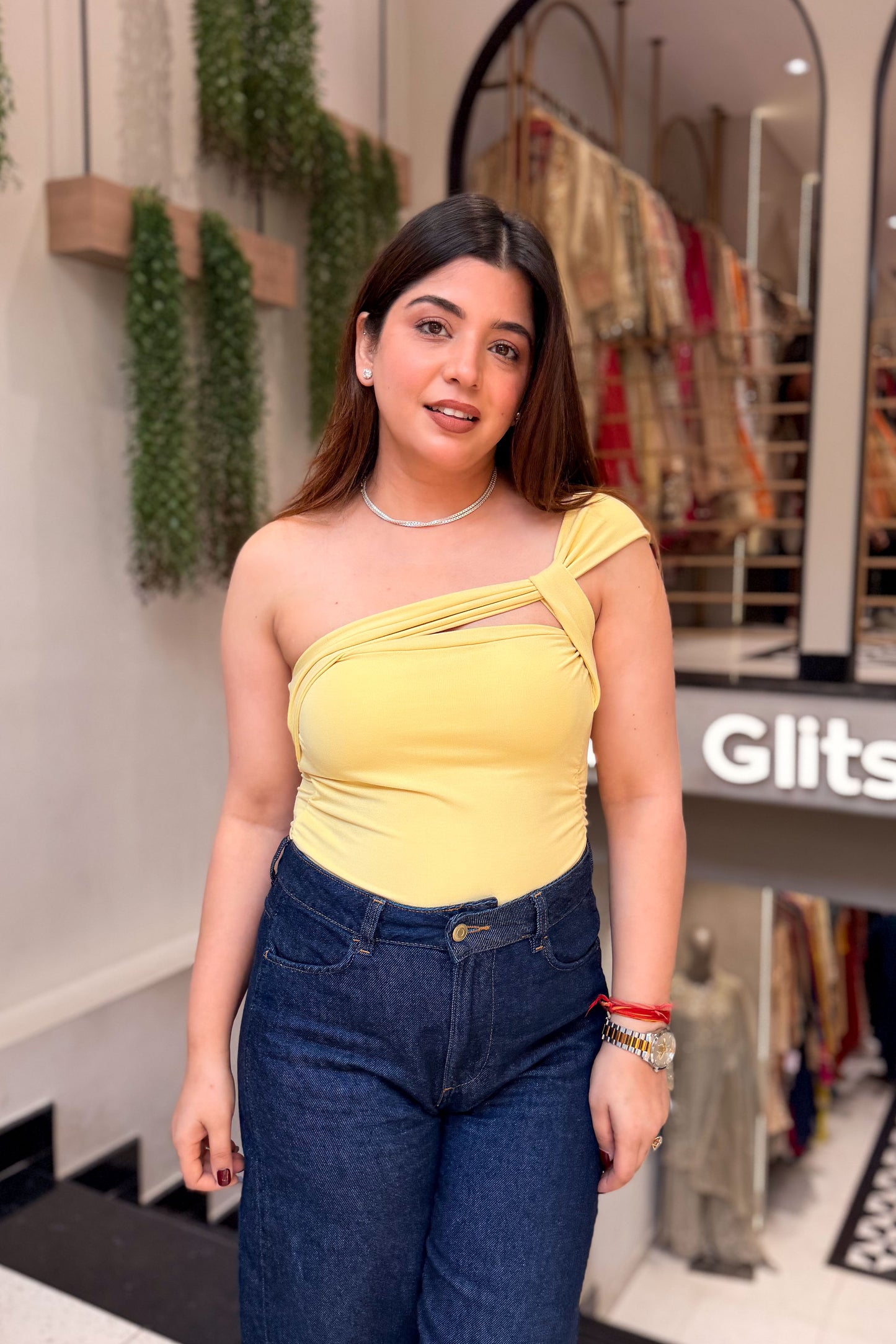 Aster Inbuilt Bra Cutout Top