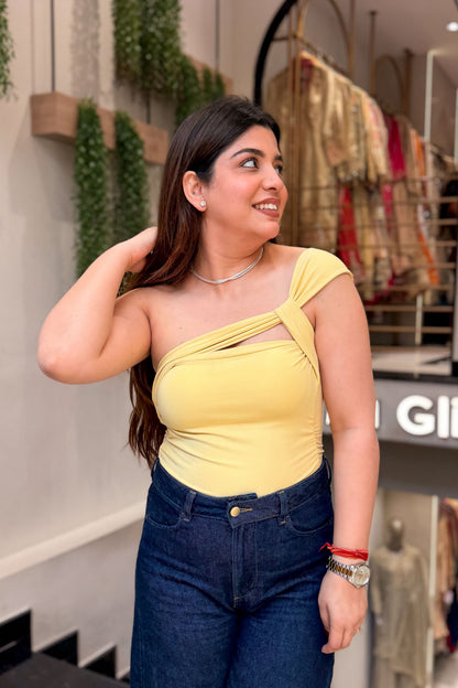 Aster Inbuilt Bra Cutout Top