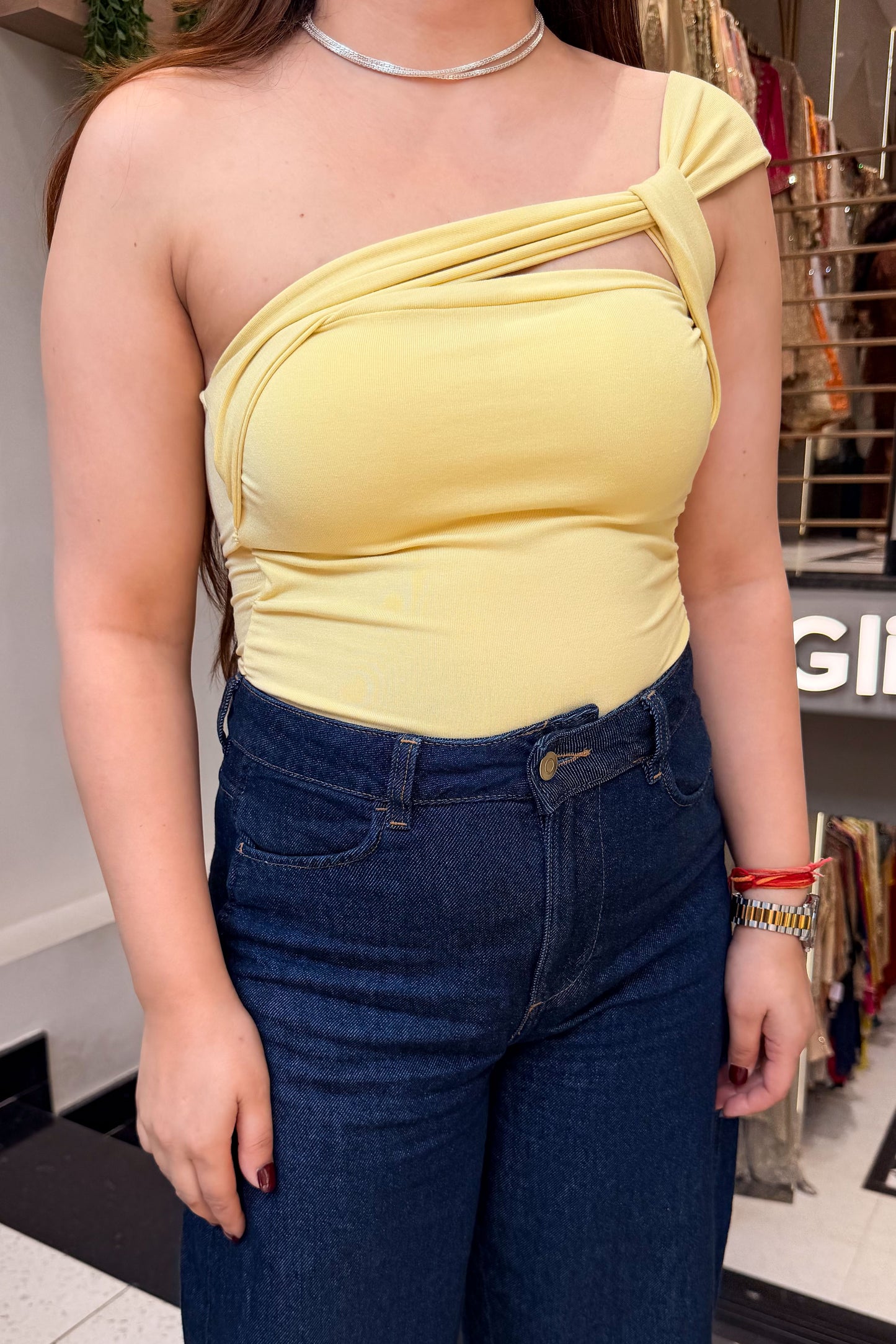 Aster Inbuilt Bra Cutout Top