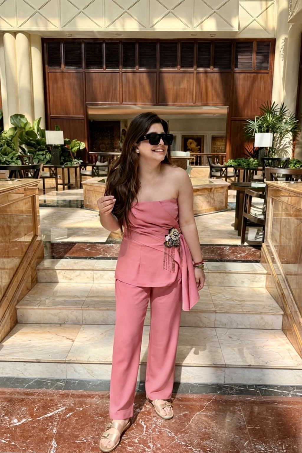 Veniza Patch Detailing Three Piece Set