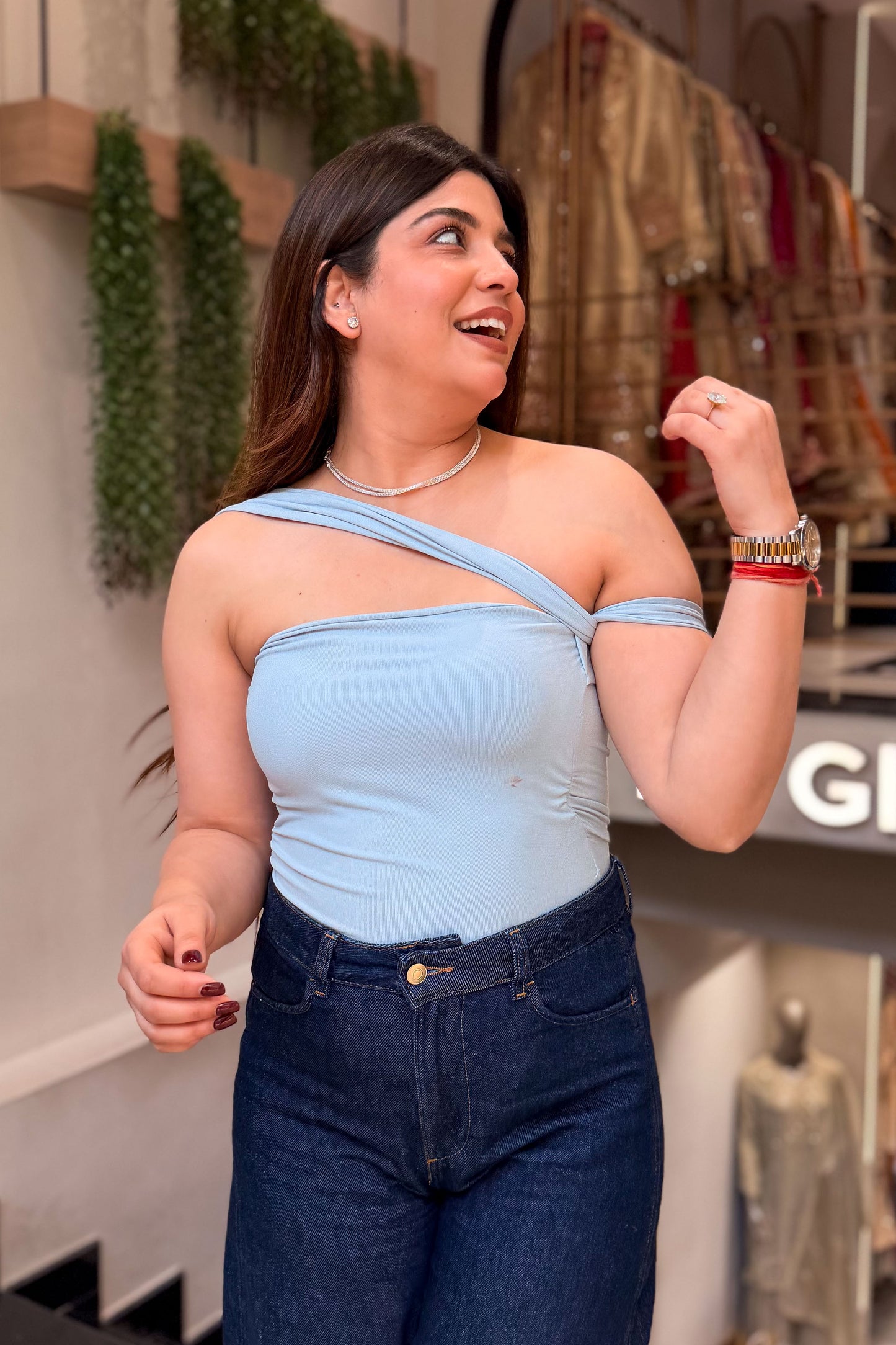 Aster Inbuilt Bra Cutout Top