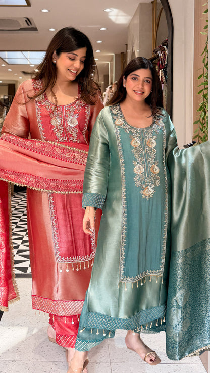 Sudha Hand Embroidered Suit Set