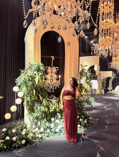 Nida Hand Embroidered Indo Western