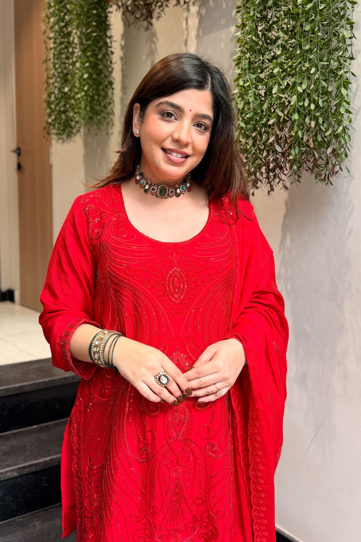 Prabha Beads & Thread Work Suit Set