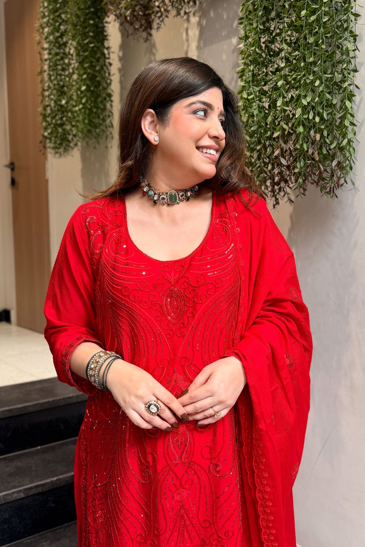 Prabha Beads & Thread Work Suit Set