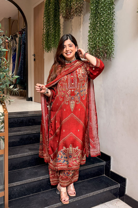 Urmi Printed & Embroidered Suit Set