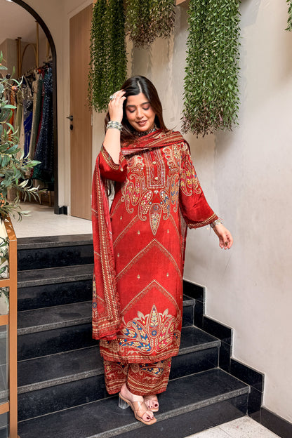 Urmi Printed & Embroidered Suit Set
