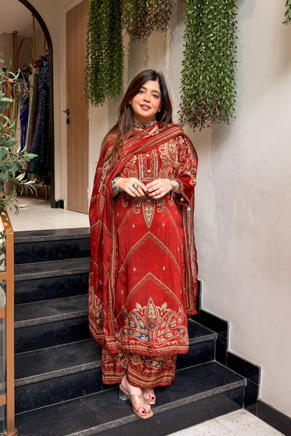 Urmi Printed & Embroidered Suit Set