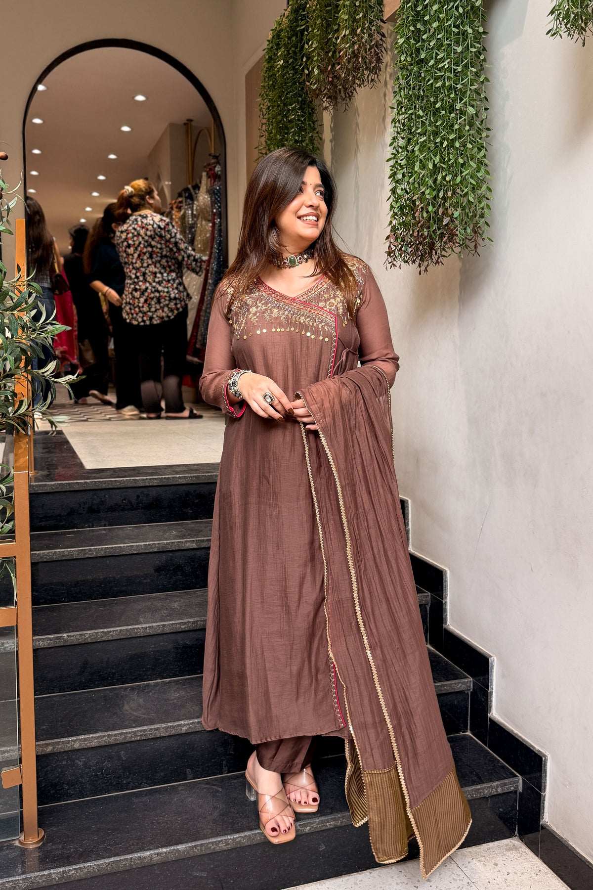 Devna Embroidered Angrakha Suit Set