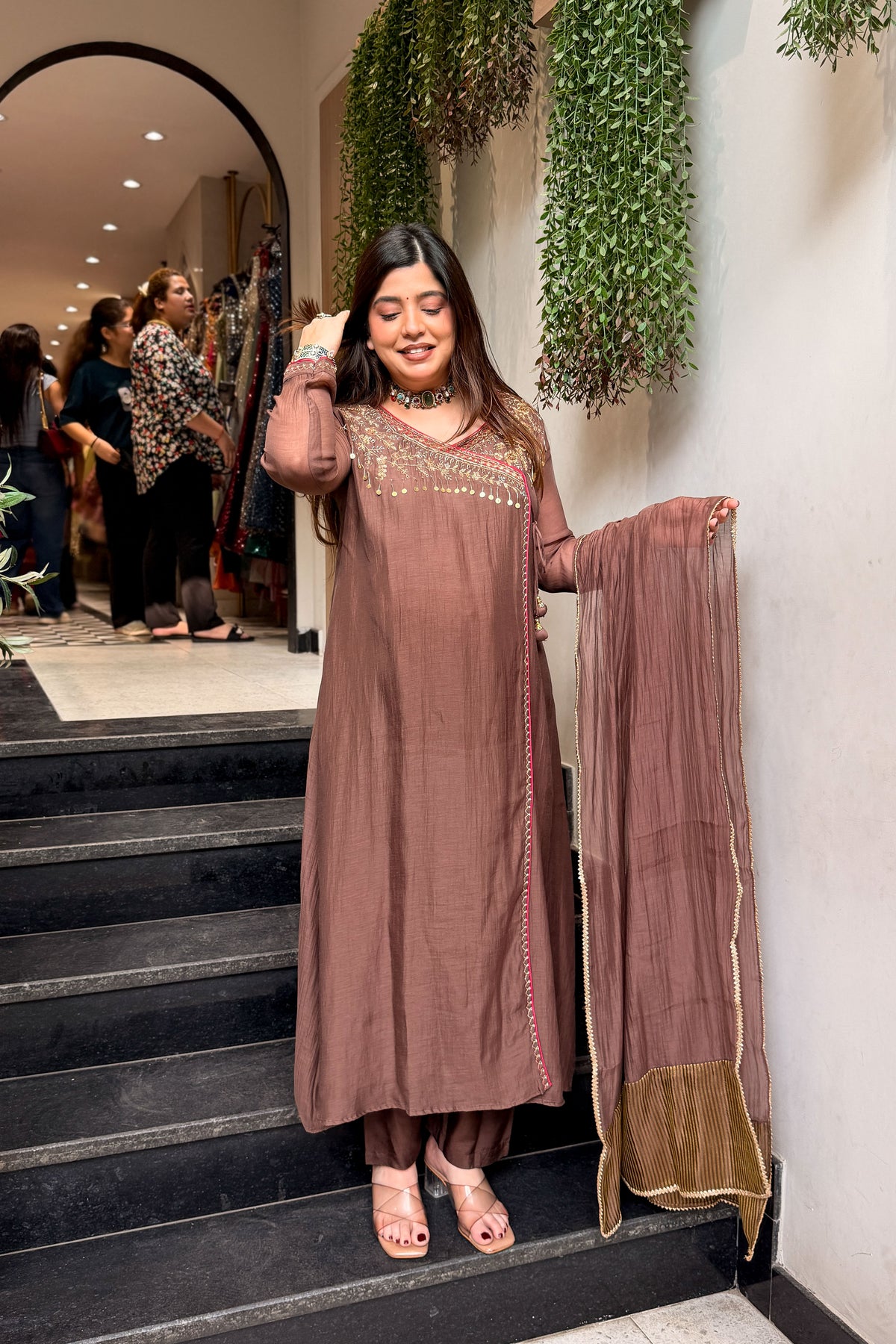 Devna Embroidered Angrakha Suit Set